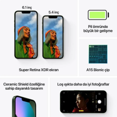 APPLE iPhone 13 128 Gb Akıllı Telefon Siyah MLPF3TU/A