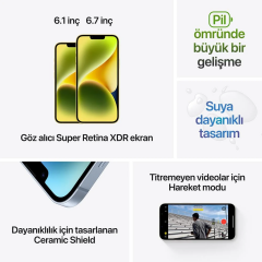 APPLE iPhone 14 128 Gb Akıllı Telefon Siyah MPUF3TU/A