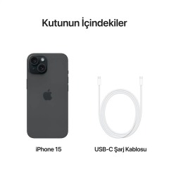 APPLE iPhone 15 128 Gb Akıllı Telefon Siyah MTP03TU/A