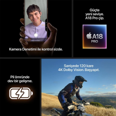 APPLE iPhone 16 Pro Max 1 TB Akıllı Telefon Çöl Titanium MYX63TU/A
