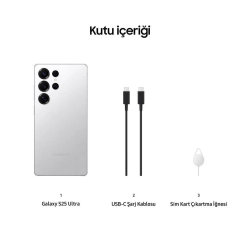 Samsung Galaxy S25 Ultra 12/256 Gb Akıllı Telefon Titanyum Gümüş SM-S938BZSDTUR
