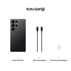 Samsung Galaxy S25 Ultra 12/1 TB Akıllı Telefon Titanyum Siyah SM-S938BZKHTUR