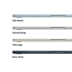 MacBook Air MW1G3TU/A M4 16Gb-256Gb Ssd-Liquid Retina-15.3inc-Gümüş MW1G3TU/A