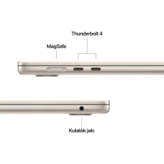 MacBook Air MW1L3TU/A M4 16Gb-256Gb Ssd-Liquid Retina-15.3inc-Gece Yarısı MW1L3TU/A