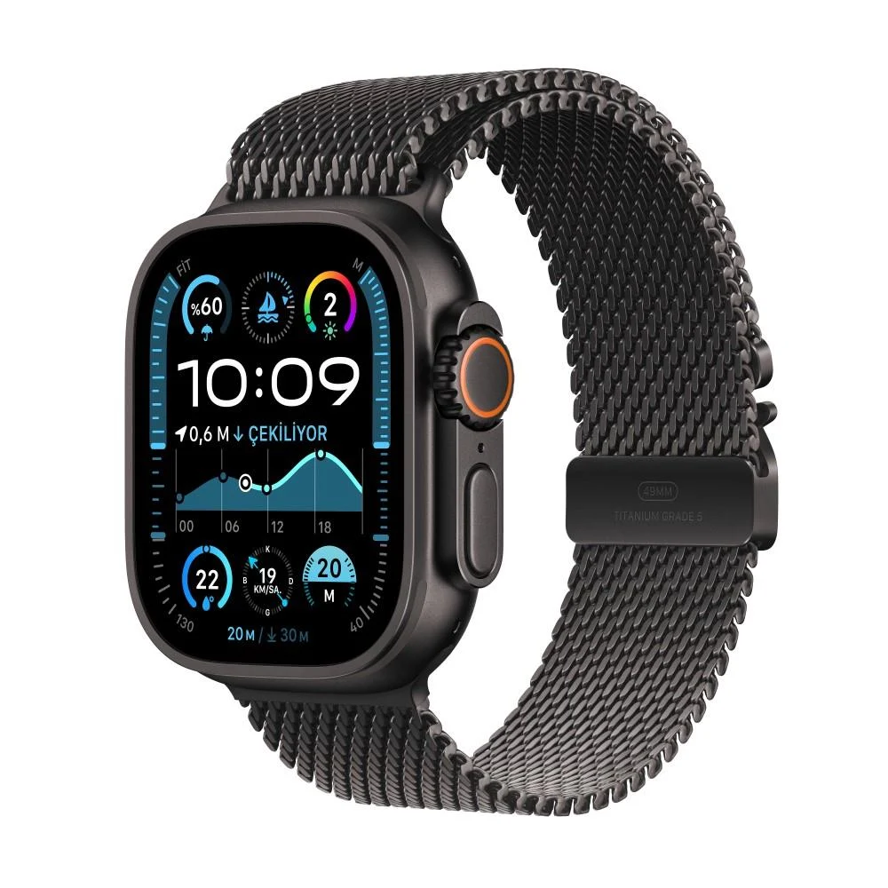 Apple Watch Ultra 2GPS Cellular49mm Black Titanium Case Black Titanium Milanese Loop-L(24) MX5V3TU/A