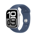 Apple Watch Series 10 GPS 42mm Silver Aluminium Case with Denim Sport Band - S/M MWWA3TU/A