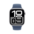 Apple Watch Series 10 GPS 42mm Silver Aluminium Case with Denim Sport Band - S/M MWWA3TU/A