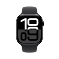 Apple Watch Series 10 GPS 42mm Jet Black Aluminium Case with Black Sport Band - S/M MWWE3TU/A
